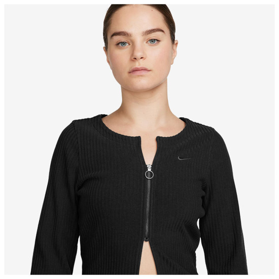 Nike Γυναικεία ζακέτα Sportswear Chill Knit Slim Full-Zip Ribbed Cardigan